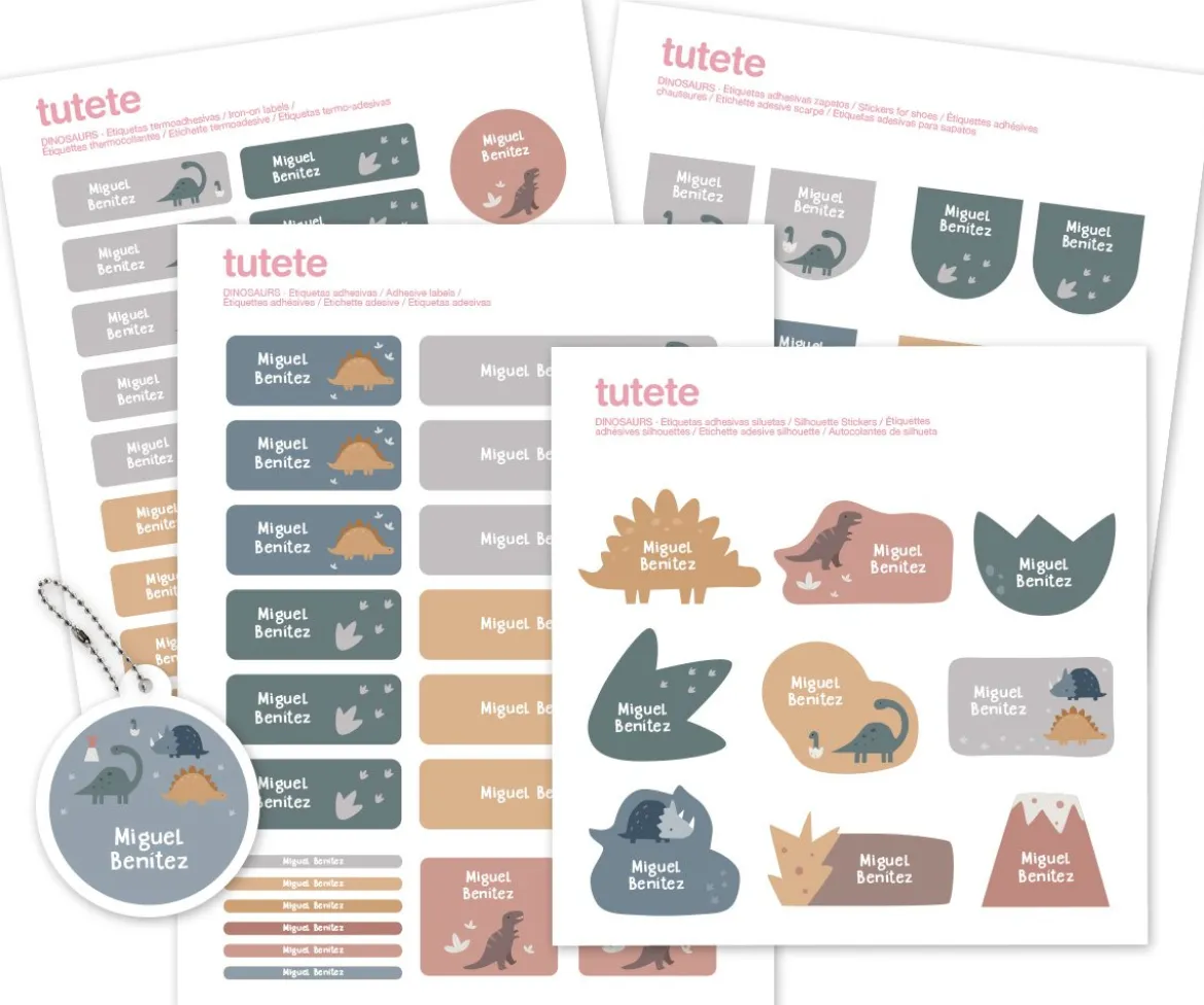Pack Combinado Termo y Pegatinas Dinos World
