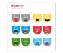 Pack Combinado Termo y Pegatinas Héroes