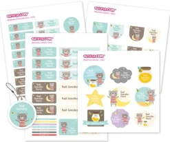 Pack Combinado Termo y Pegatinas Osito