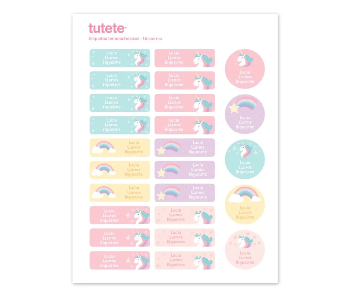 Pack Combinado Termo y Pegatinas Unicornio