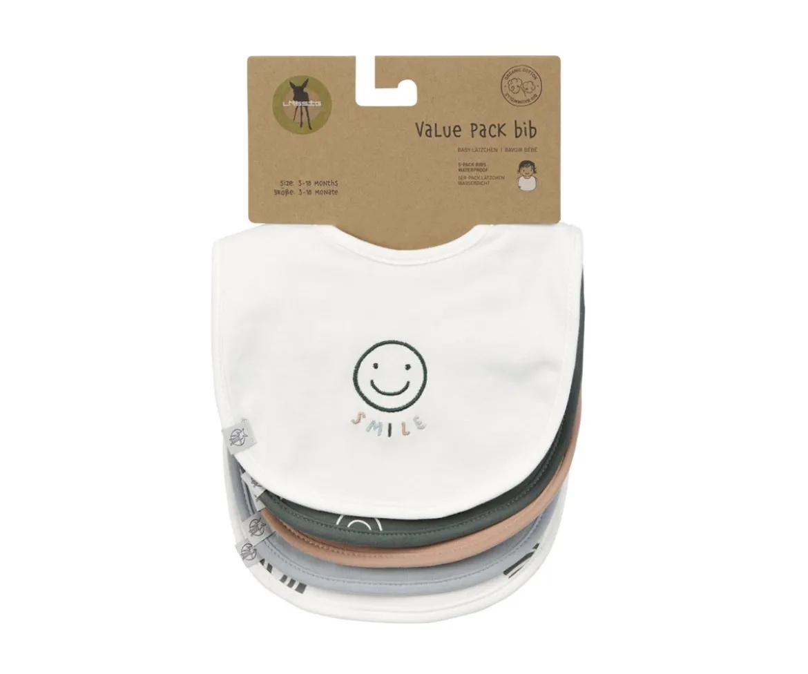 Pack de 5 baberos Happy Smile