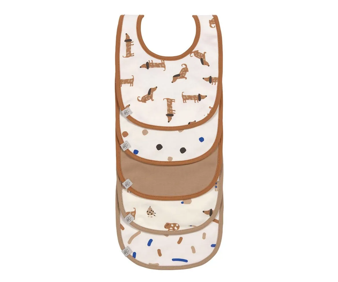Pack de 5 baberos Impermeables Little Mateys Royal Blue