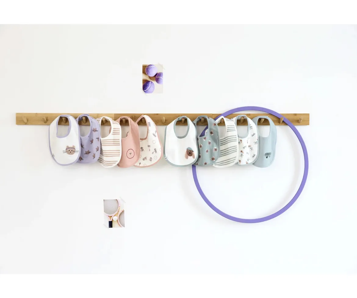 Pack de 5 Baberos Tiny Team Cat