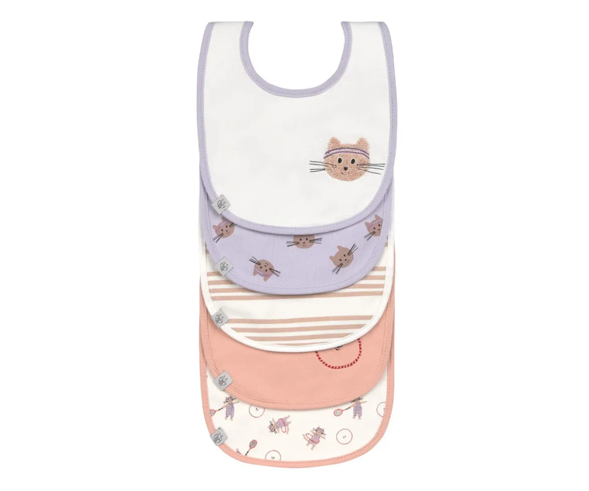 Pack de 5 Baberos Tiny Team Cat