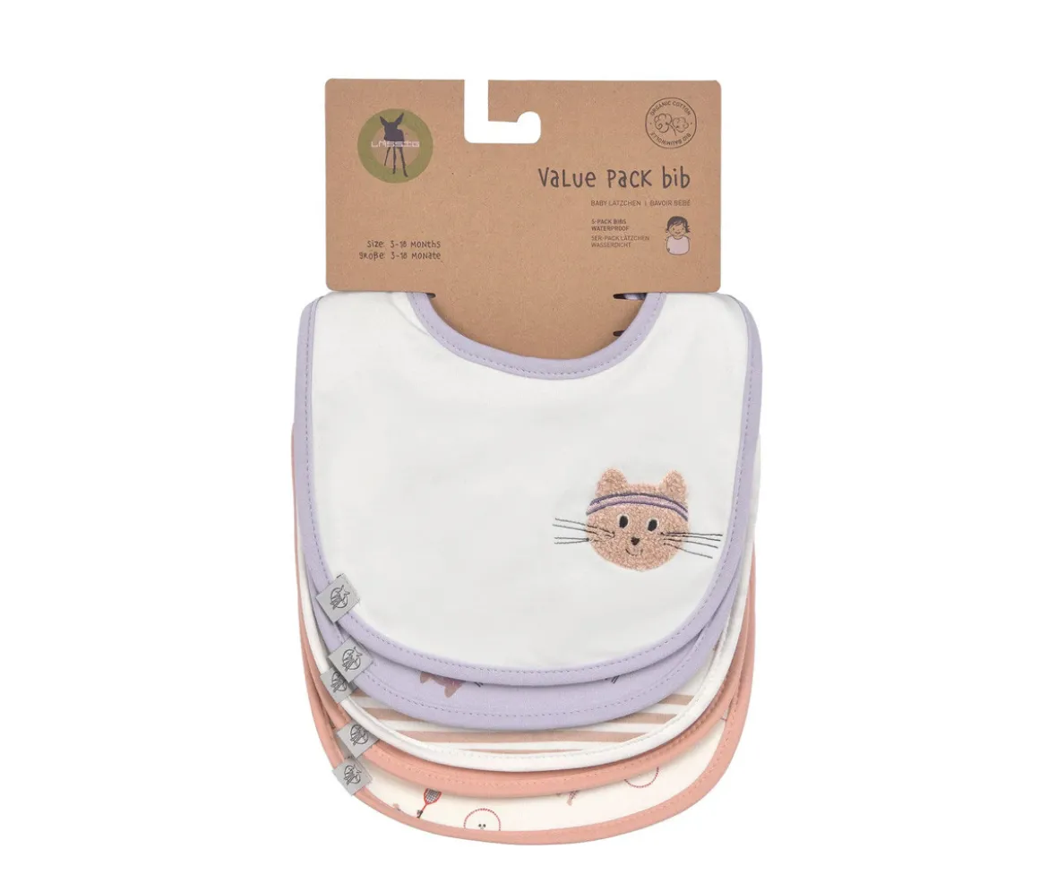 Pack de 5 Baberos Tiny Team Cat