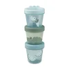 Pack de 3 Contenedores Porta Alimento Croco Green
