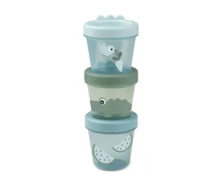 Pack de 3 Contenedores Porta Alimento Croco Green
