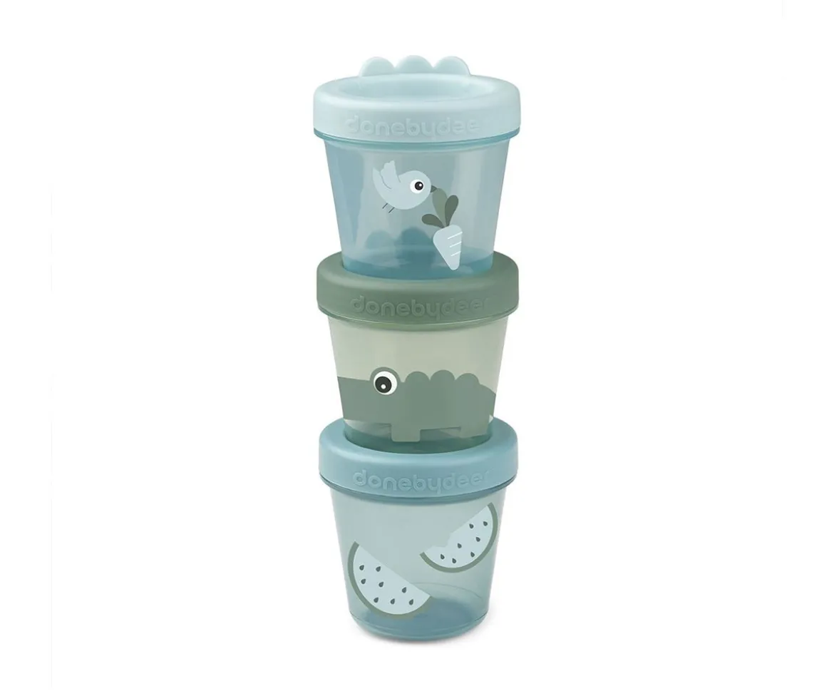 Pack de 3 Contenedores Porta Alimento Croco Green