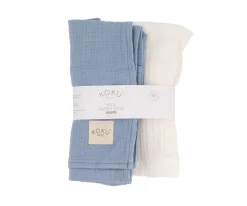 Pack de 2 Muselinas Medianas Azul 70x70cm