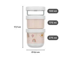Pack 3 Dispensadores de Comida Apilable Mio Sunshine & Rainbow