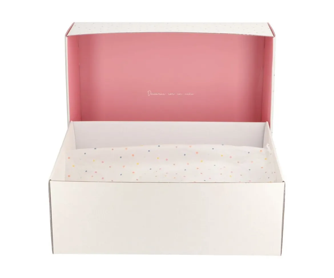 Pack Regalo Recién Nacido Personalizable Rainbow Dots Rosa