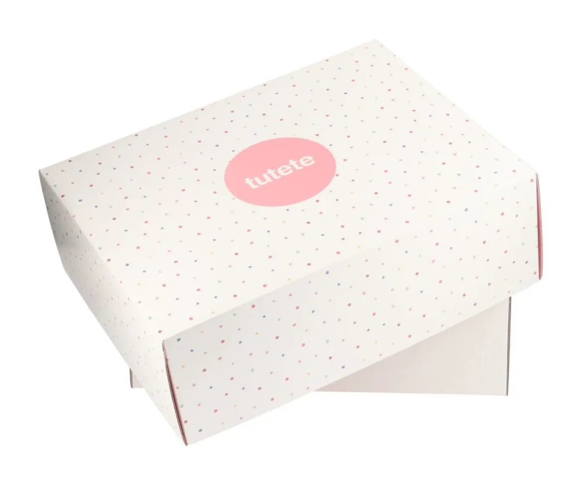 Pack Regalo Recién Nacido Personalizable Rainbow Dots Rosa