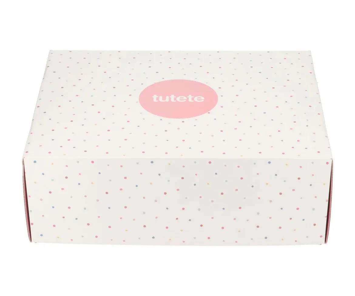 Pack Regalo Recién Nacido Personalizable Rainbow Dots Rosa