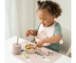 Pack 2 Vasos Silicona con Pajita Tiny Farm Powder