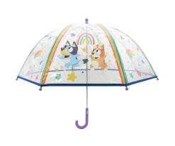 Paraguas Manual Infantil Bluey Transparente Burbuja
