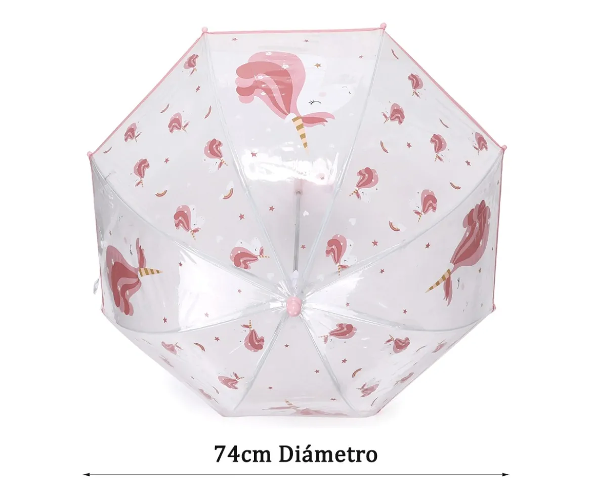 Paraguas Transparente Magical Unicorn