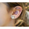 2 Pares Pendientes Infantil Enamel Ying Yang+Peace sign