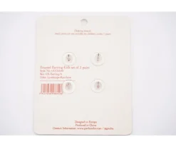 2 Pares Pendientes Infantil Enamel Ying Yang+Peace sign