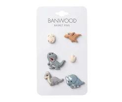 Patinete Banwood Eco + Cesta Pin & Ride Clay y Pines Dinosaurios