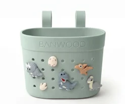 Patinete Banwood Eco + Cesta Pin & Ride Clay y Pines Dinosaurios