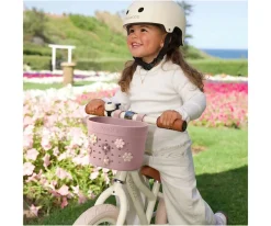 Patinete Banwood Eco + Cesta Pin & Ride Dusty Rose y Pines Flores