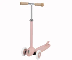 Patinete Banwood Eco + Cesta Pin & Ride Dusty Rose y Pines Flores