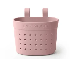 Patinete Banwood Eco + Cesta Pin & Ride Dusty Rose y Pines Flores