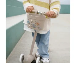 Patinete Banwood Eco + Cesta Pin & Ride Olive y Pines Dinosaurios