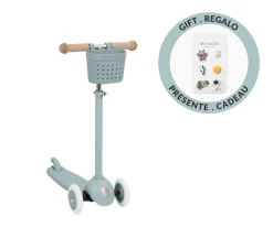 Patinete Banwood Eco + Cesta Pin & Ride Teal y Pines Espacio