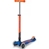 Patinete Maxi Deluxe Plegable Neon Led Azul / Naranja