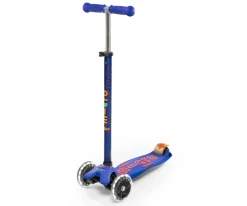 Patinete Maxi Micro Deluxe Azul Luces LED
