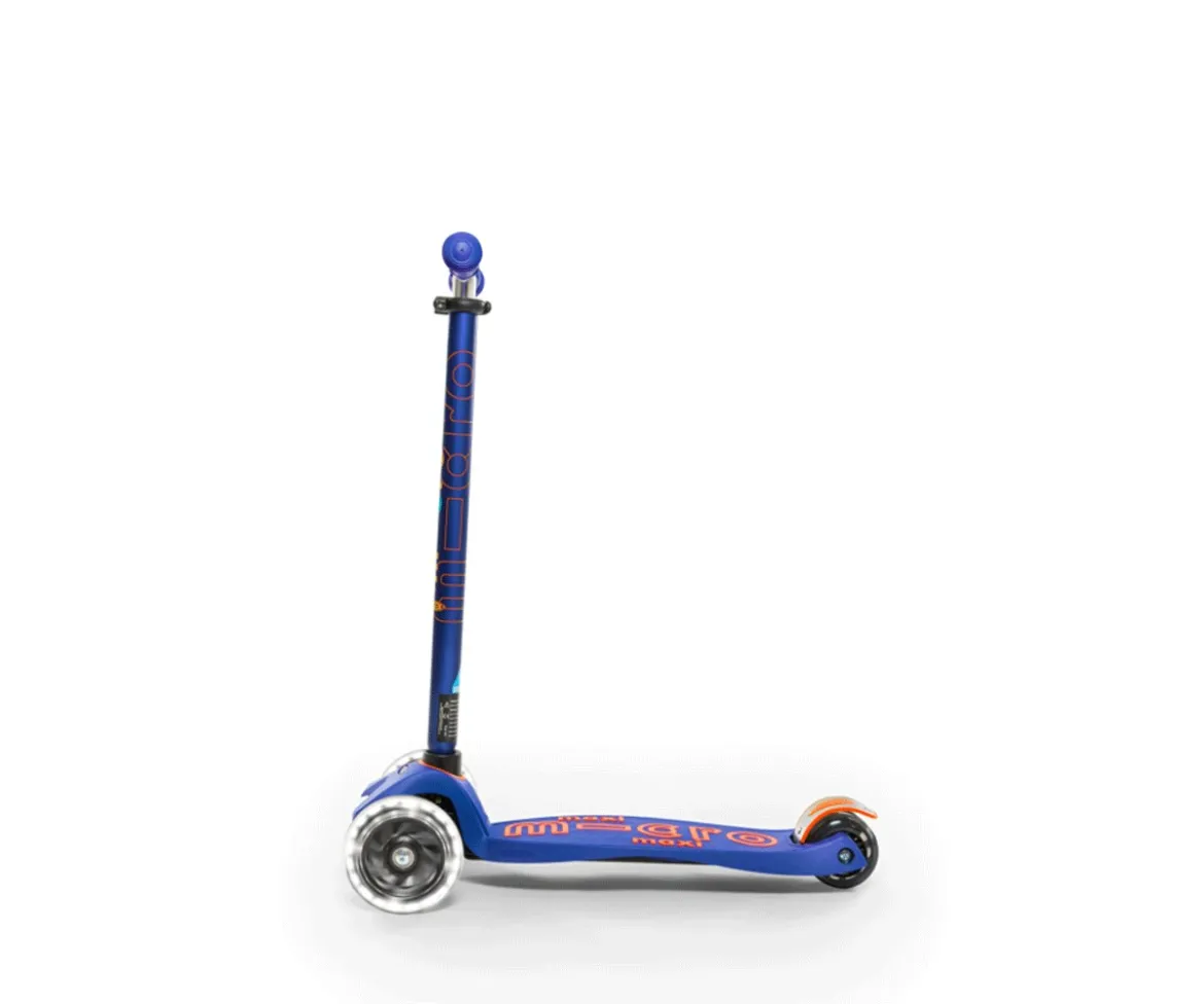 Patinete Maxi Micro Deluxe Azul Luces LED