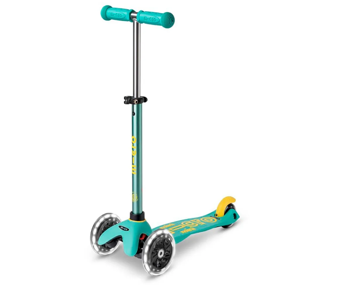 Patinete Mini Micro Deluxe Eco Menta con Luces LED