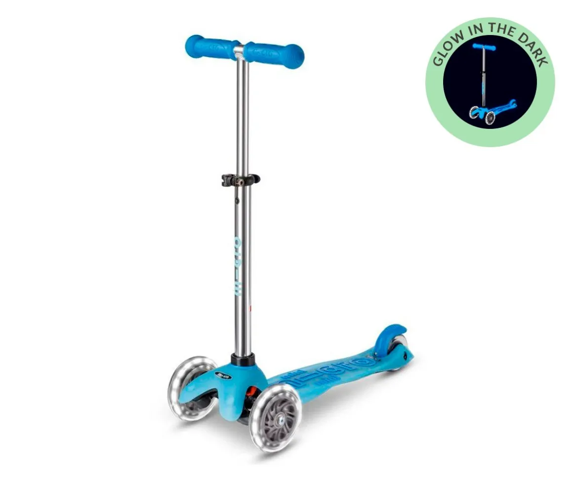 Patinete Mini Micro Deluxe Glow Blue con Luces LED