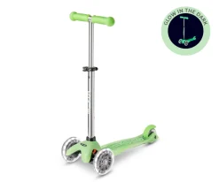 Patinete Mini Micro Deluxe Glow Lime con Luces LED