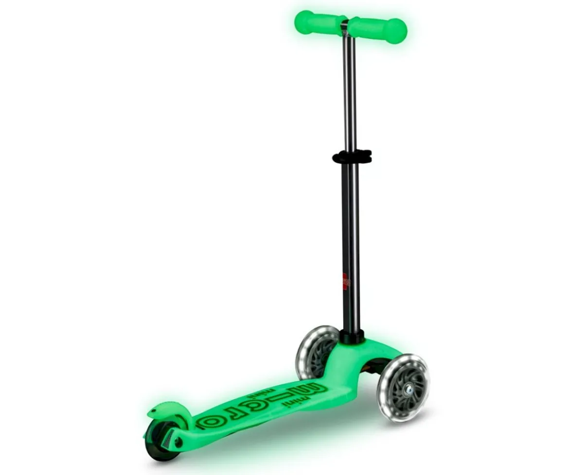 Patinete Mini Micro Deluxe Glow Lime con Luces LED