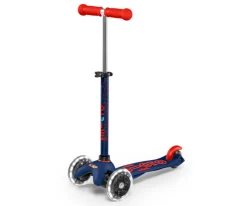 Patinete Mini Micro Deluxe Marino/Rojo Luces LED