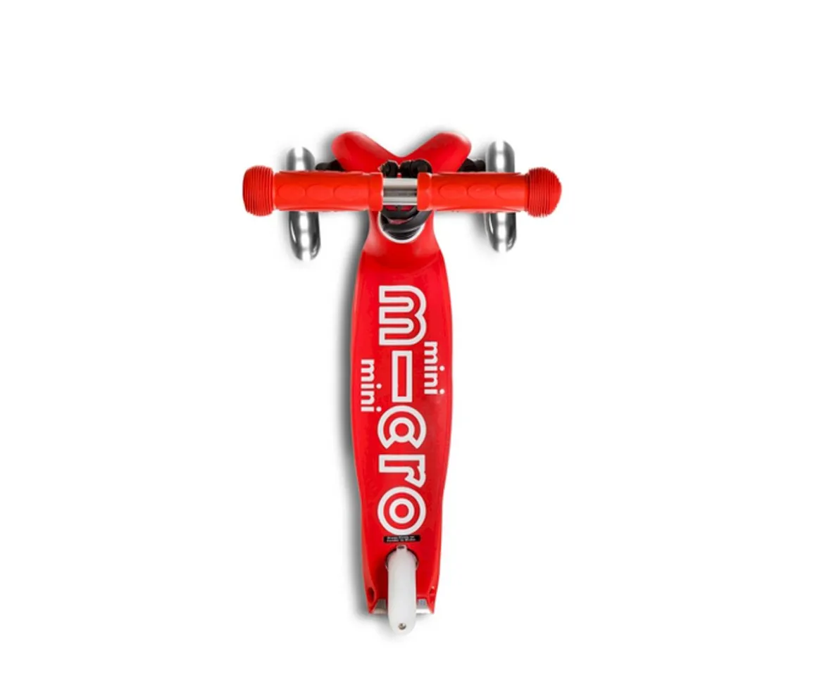 Patinete Mini Micro Deluxe Rojo Luces LED