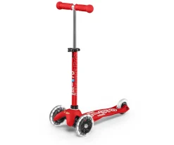 Patinete Mini Micro Deluxe Rojo Luces LED