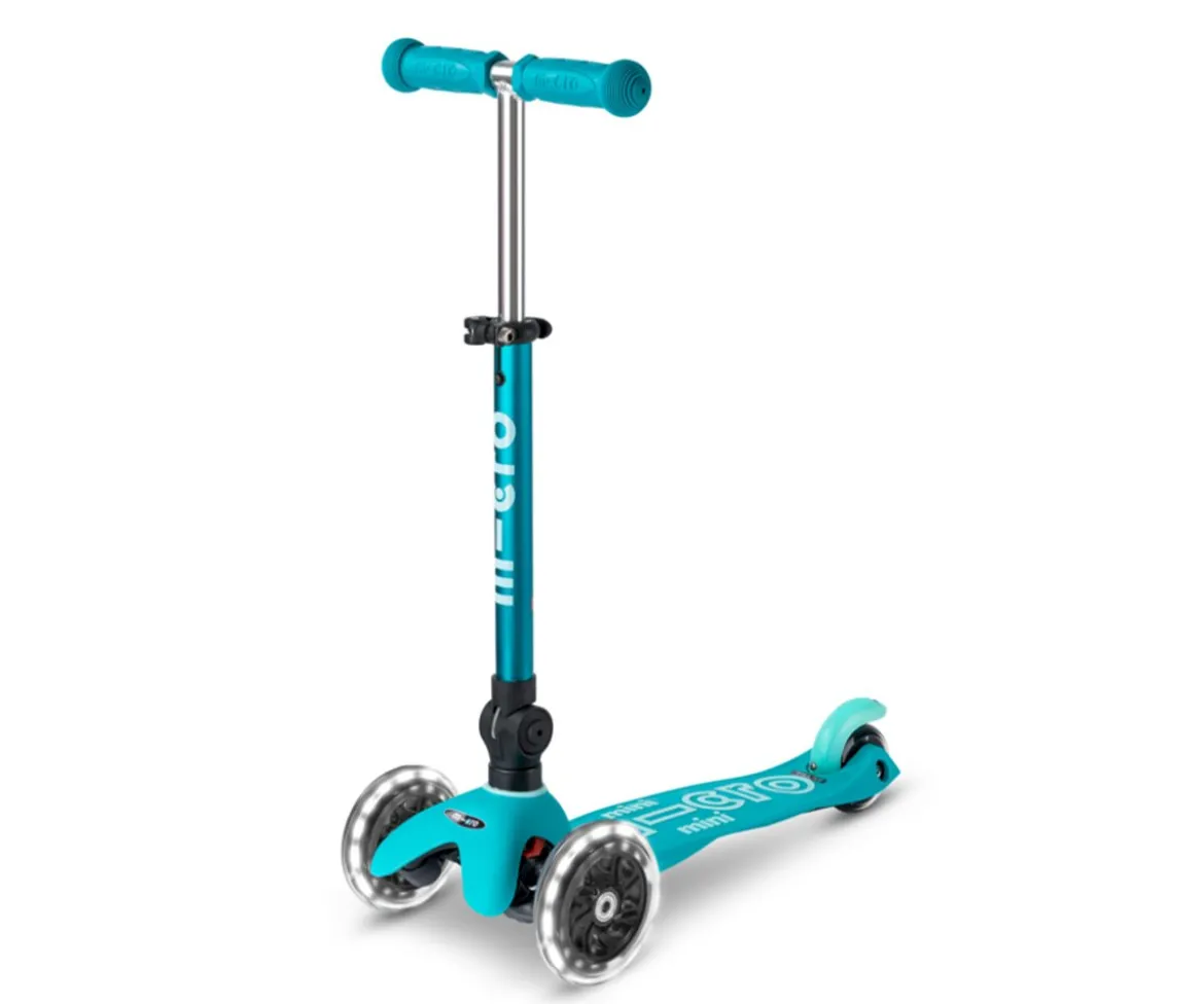 Patinete Plegable Mini Micro Deluxe Aqua Luces LED