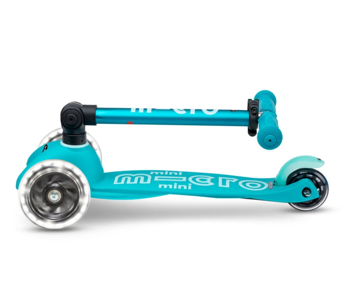 Patinete Plegable Mini Micro Deluxe Aqua Luces LED