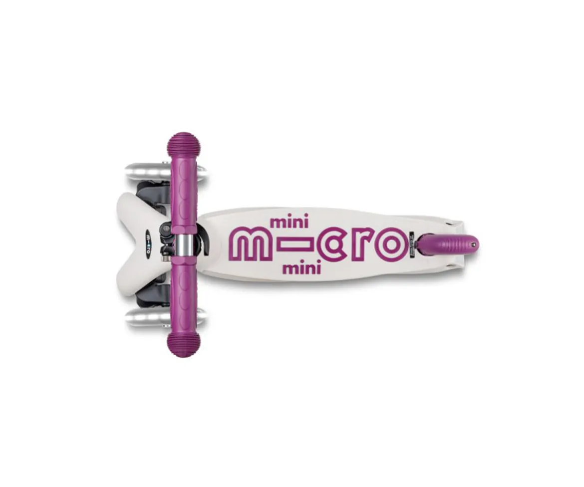 Patinete Plegable Mini Micro Deluxe Eco Lila Luces LED
