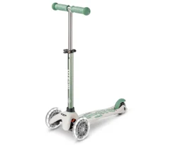 Patinete Plegable Mini Micro Deluxe Eco Verde Pistacho Luces LED