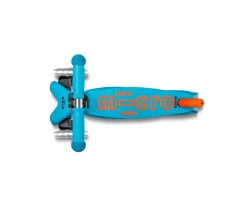 Patinete Plegable Mini Micro Deluxe Neon Azul/Naranja Luces LED