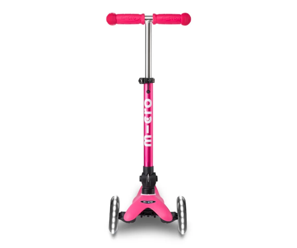 Patinete Plegable Mini Micro Deluxe Rosa Luces LED