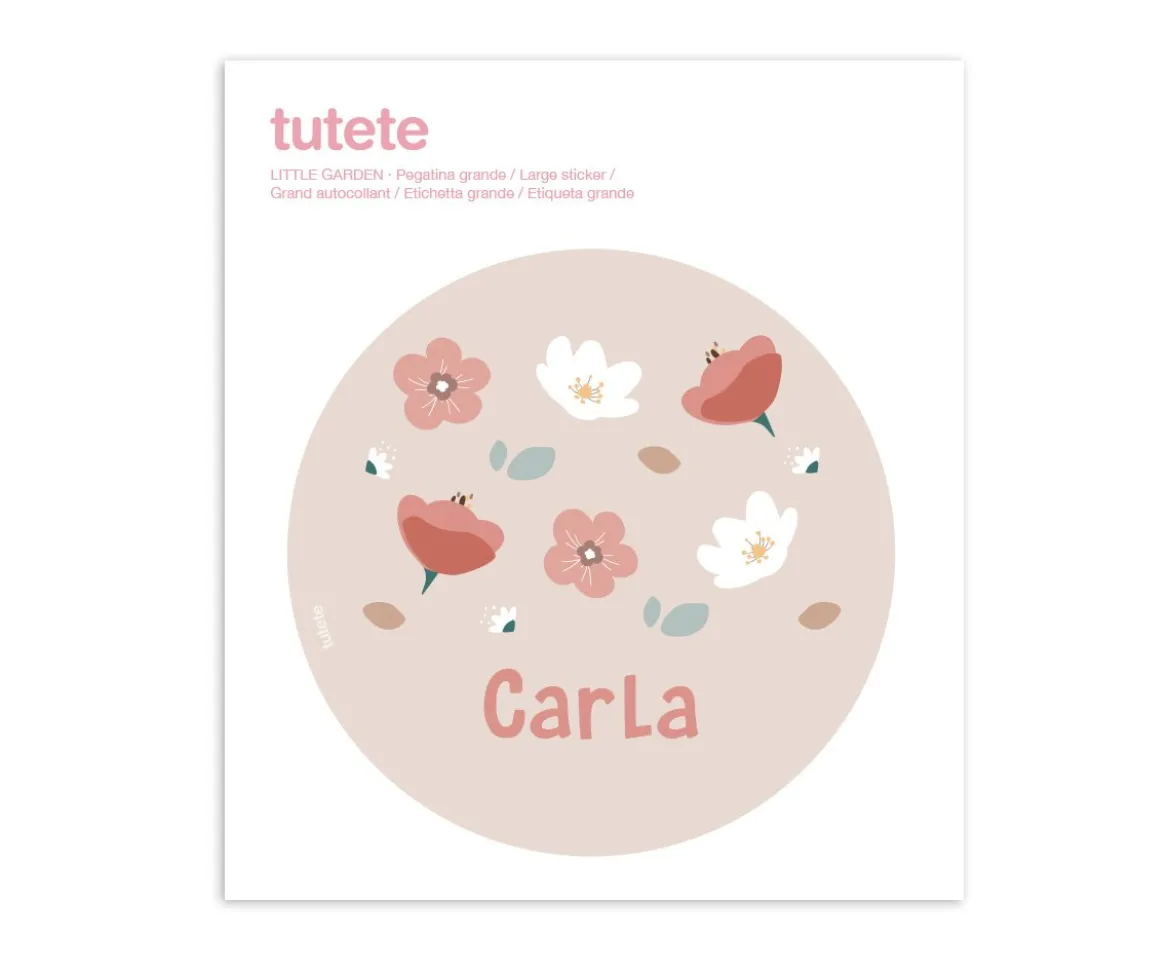 Pegatina Grande Little Garden para Caja Almuerzo
