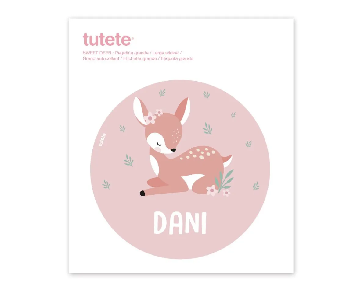 Pegatina Grande Sweet Deer para Caja Almuerzo