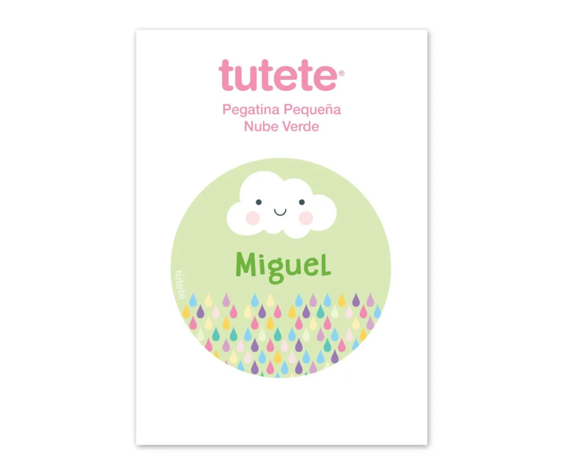 Pegatina Pequeña Nube Verde