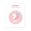 Pegatina Pequeña Unicornio para Botella y Cajas Almuerzo