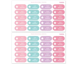 40 Pegatinas para Objetos Rosa Estrella